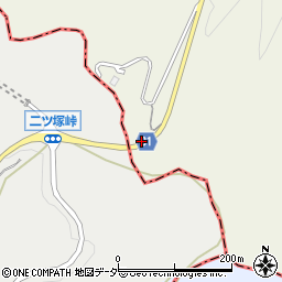 二ッ塚峠周辺の地図