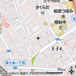 東京都北区王子4丁目6-5周辺の地図