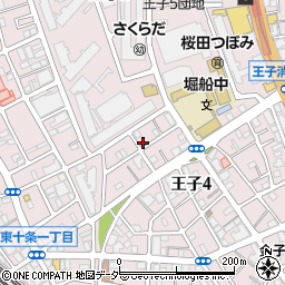 東京都北区王子4丁目7-1周辺の地図