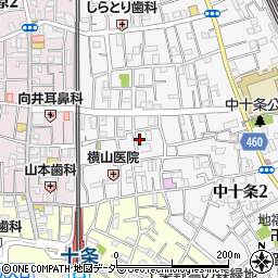 東京都北区中十条2丁目19-6周辺の地図