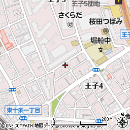東京都北区王子4丁目6-6周辺の地図