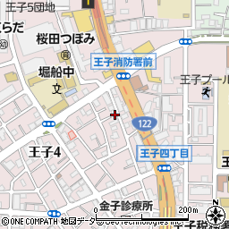 東京都北区王子4丁目22-15周辺の地図