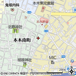 東京都足立区本木南町14周辺の地図