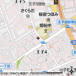 東京都北区王子4丁目8-9周辺の地図
