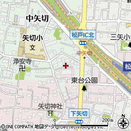 千葉県松戸市下矢切44周辺の地図