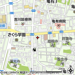 東京都葛飾区亀有周辺の地図