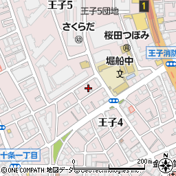 東京都北区王子4丁目7周辺の地図