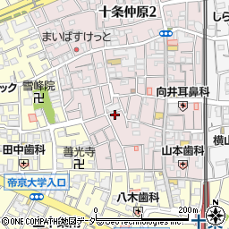 東京都北区十条仲原1丁目8-16周辺の地図
