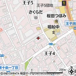 東京都北区王子4丁目7-4周辺の地図
