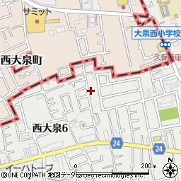 東京都練馬区西大泉6丁目6-18周辺の地図