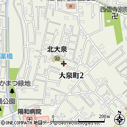 東京都練馬区大泉町2丁目周辺の地図
