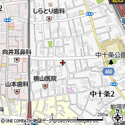 東京都北区中十条2丁目19-13周辺の地図