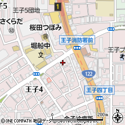 東京都北区王子4丁目22-9周辺の地図