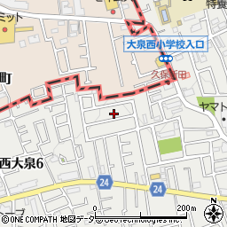 東京都練馬区西大泉6丁目6周辺の地図