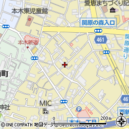 東京都足立区本木周辺の地図