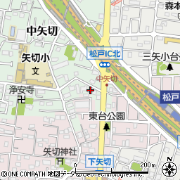 千葉県松戸市中矢切559-10周辺の地図