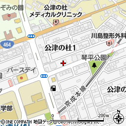 千葉県成田市公津の杜1丁目25周辺の地図