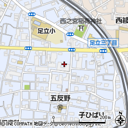 東京都足立区足立3丁目周辺の地図