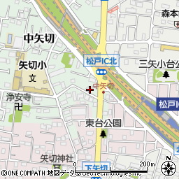 千葉県松戸市中矢切590-2周辺の地図