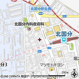 ヤクルト千葉県ヤクルト　販売北国分センター周辺の地図