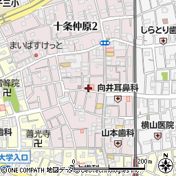東京都北区十条仲原1丁目周辺の地図