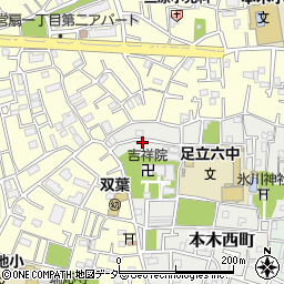 東京都足立区本木西町18周辺の地図