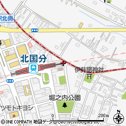 京成パーク北国分第１駐車場周辺の地図