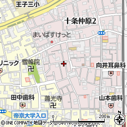 東京都北区十条仲原1丁目15-6周辺の地図