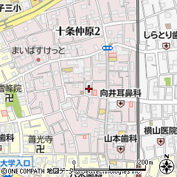 東京都北区十条仲原1丁目23周辺の地図