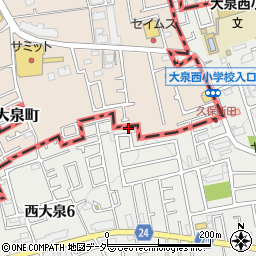 東京都練馬区西大泉6丁目6-25周辺の地図