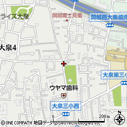 東京都練馬区西大泉4丁目周辺の地図