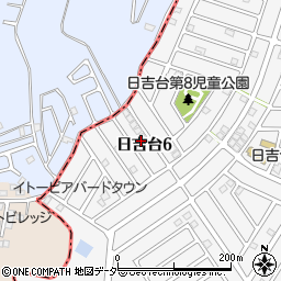 千葉県富里市日吉台6丁目24周辺の地図