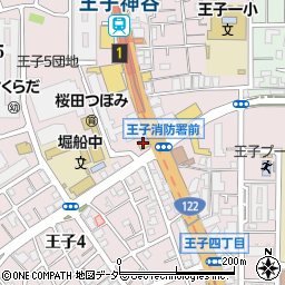 セブンイレブン北区王子神谷駅南店周辺の地図