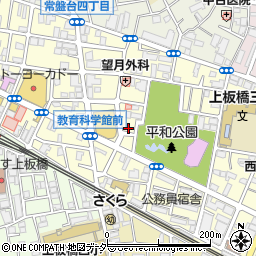 東京都板橋区常盤台4丁目周辺の地図