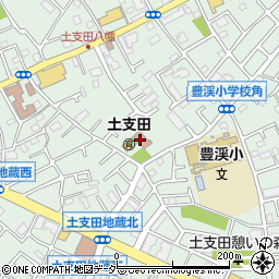 練馬区　土支田児童館周辺の地図
