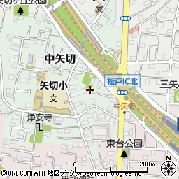 千葉県松戸市中矢切595-13周辺の地図