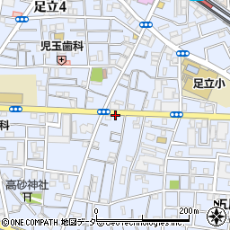 リパーク足立１丁目駐車場周辺の地図