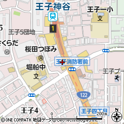 ショウワパーク王子神谷駅前駐車場周辺の地図