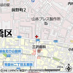 大東京信用組合常盤台支店周辺の地図