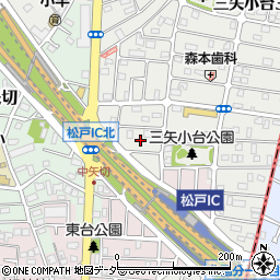 千葉県松戸市三矢小台2丁目7周辺の地図