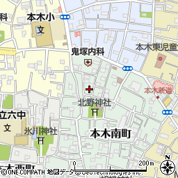 東京都足立区本木南町20周辺の地図