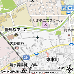 東京都東久留米市東本町周辺の地図