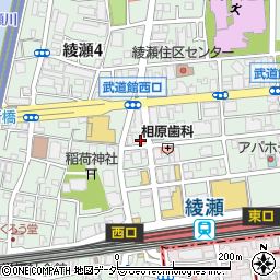 日産レンタカー綾瀬駅前店周辺の地図