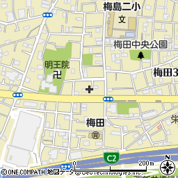 東京都足立区梅田4丁目4周辺の地図
