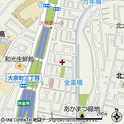 東京都練馬区大泉町周辺の地図