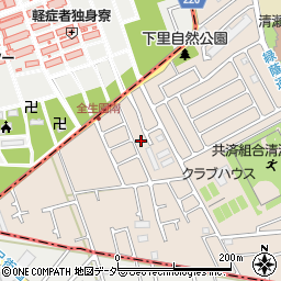 竹丘下里児童遊園周辺の地図