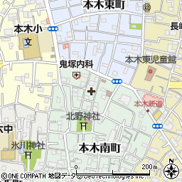 東京都足立区本木南町22周辺の地図