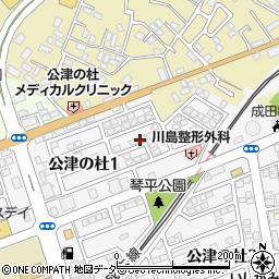 千葉県成田市公津の杜1丁目19周辺の地図