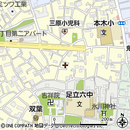 東京都足立区本木北町4周辺の地図