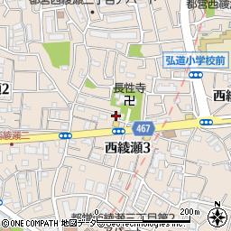 東京都足立区西綾瀬周辺の地図